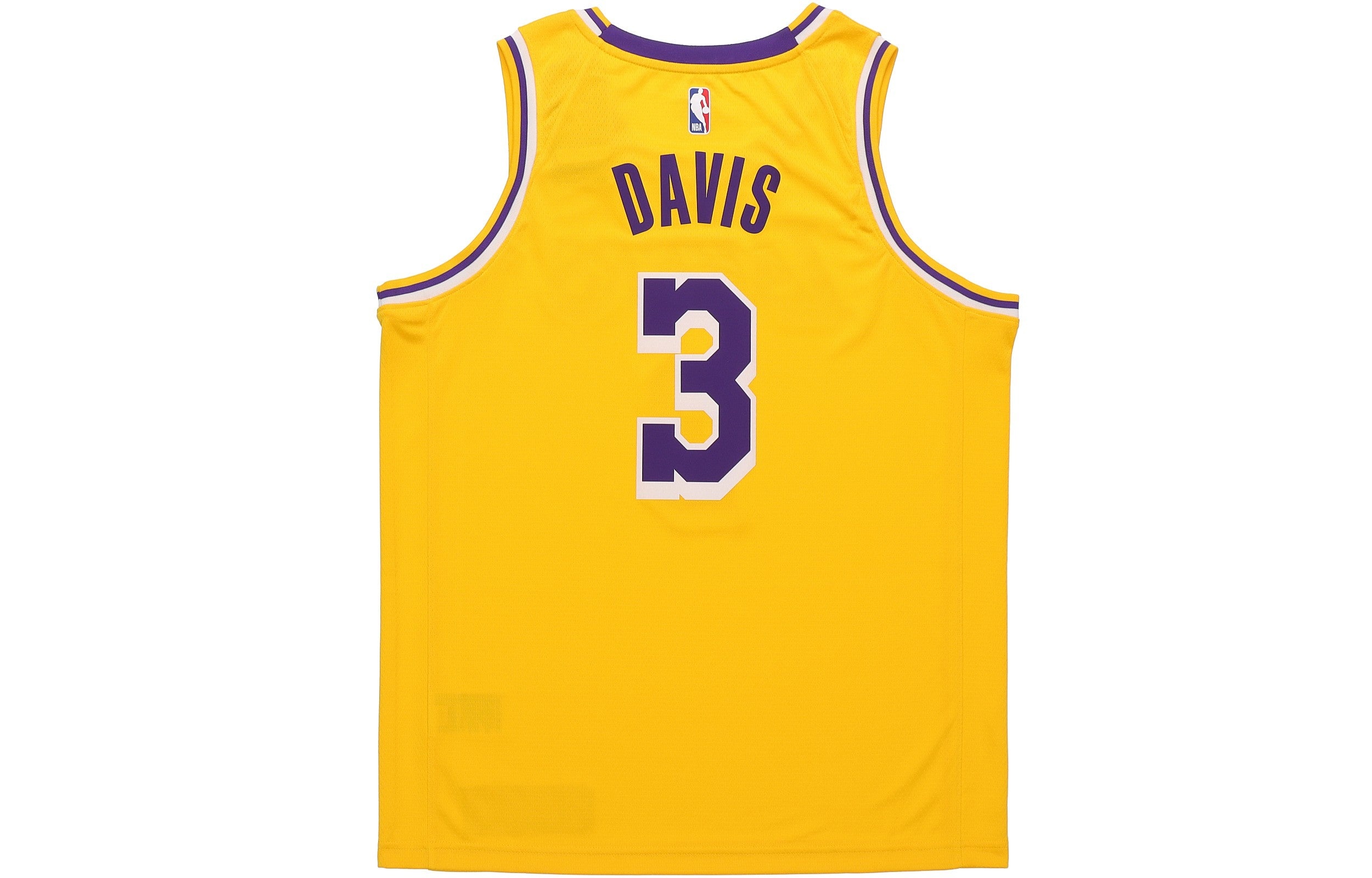 Nike NBA Sports Basketball Jersey/Vest SW Fan Edition 20 Season Los Angeles Lakers Davis No. 3 Yello - 2