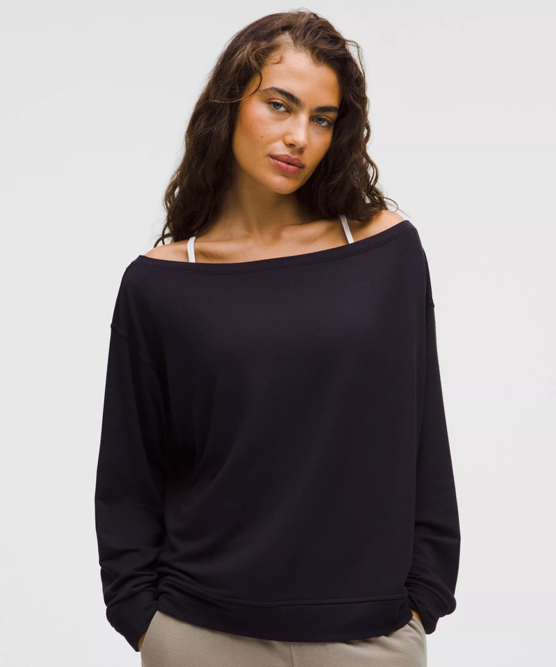BeCalm Oversized Boatneck Long-Sleeve Shirt 1
