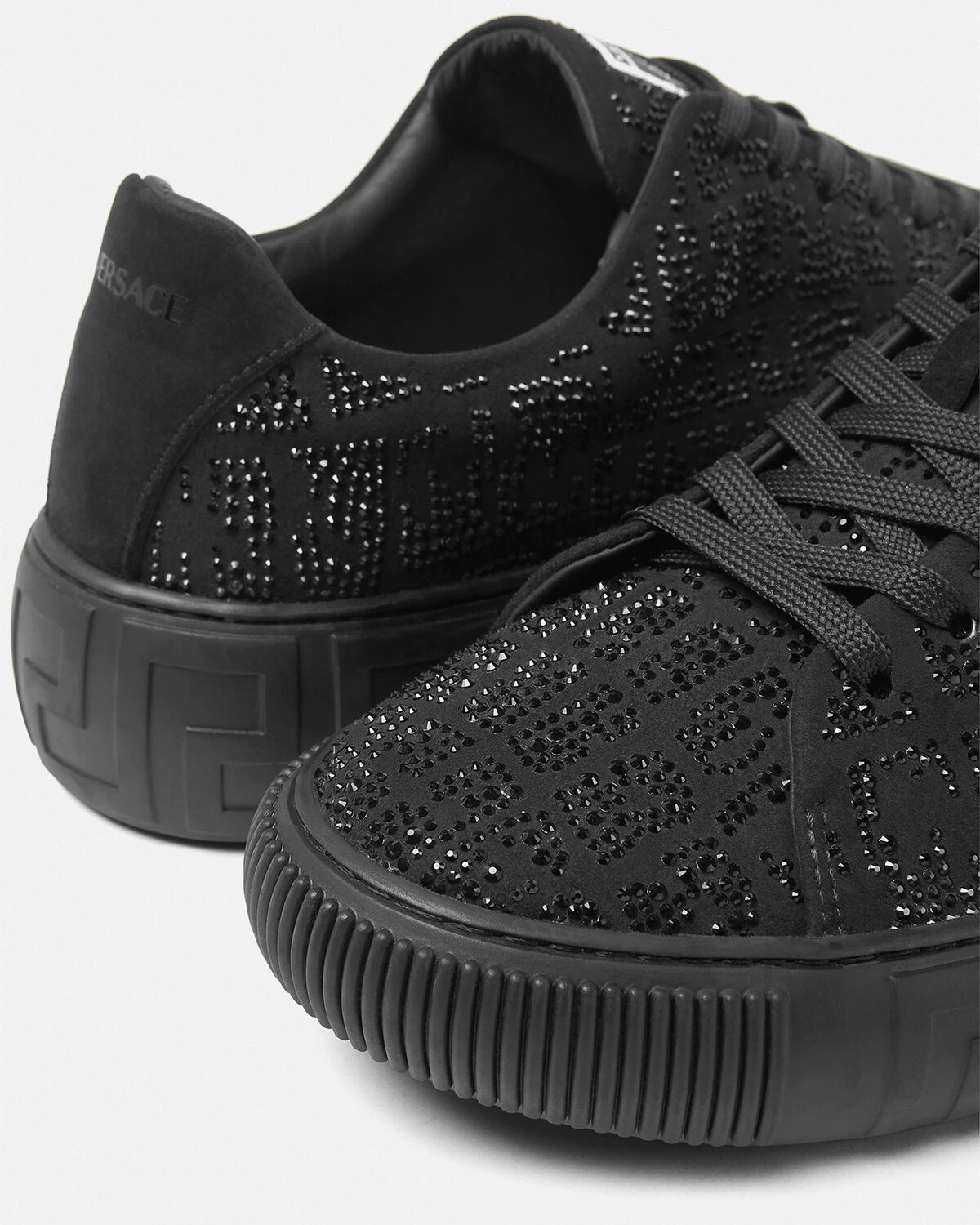 Crystal Croc-Effect Greca Trainers - 5