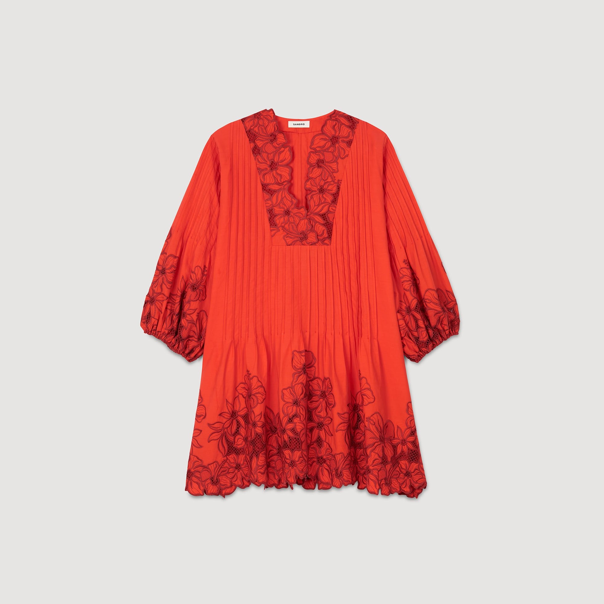MINI DRESS WITH FLORAL DETAILS - 6