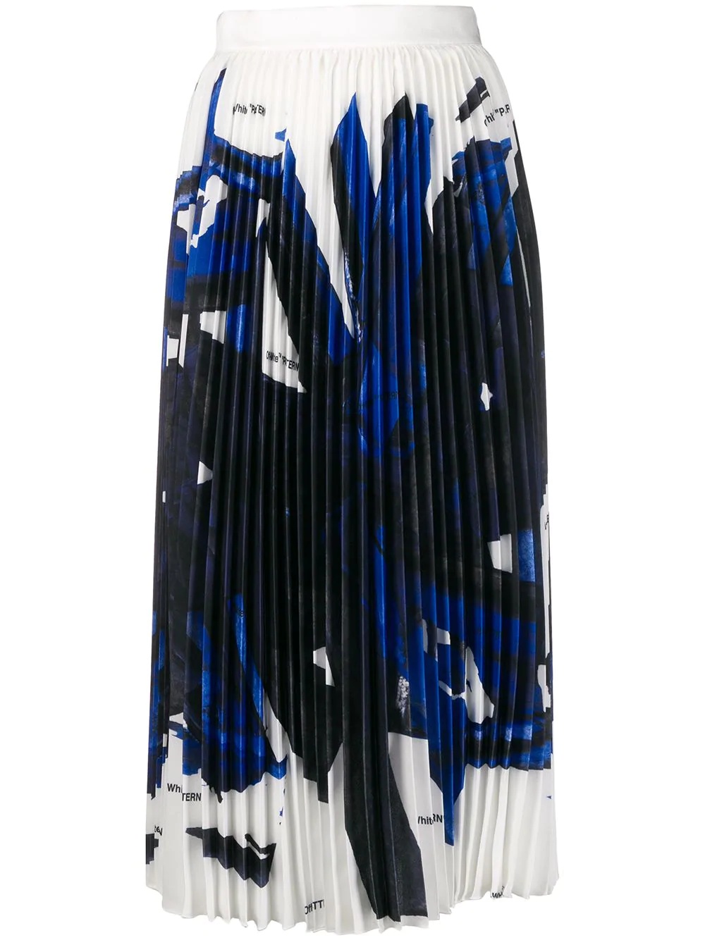 brush stroke print skirt - 1