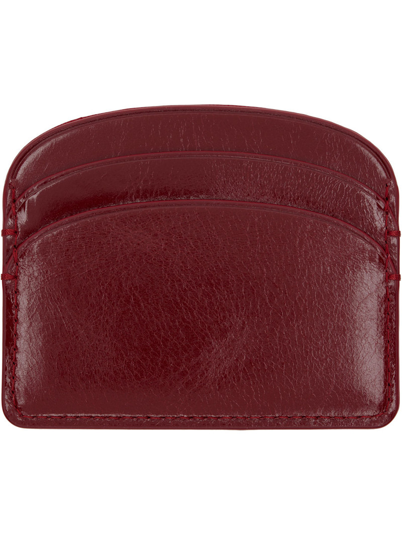 A.P.C. Red Demi-Lune Card Holder outlook