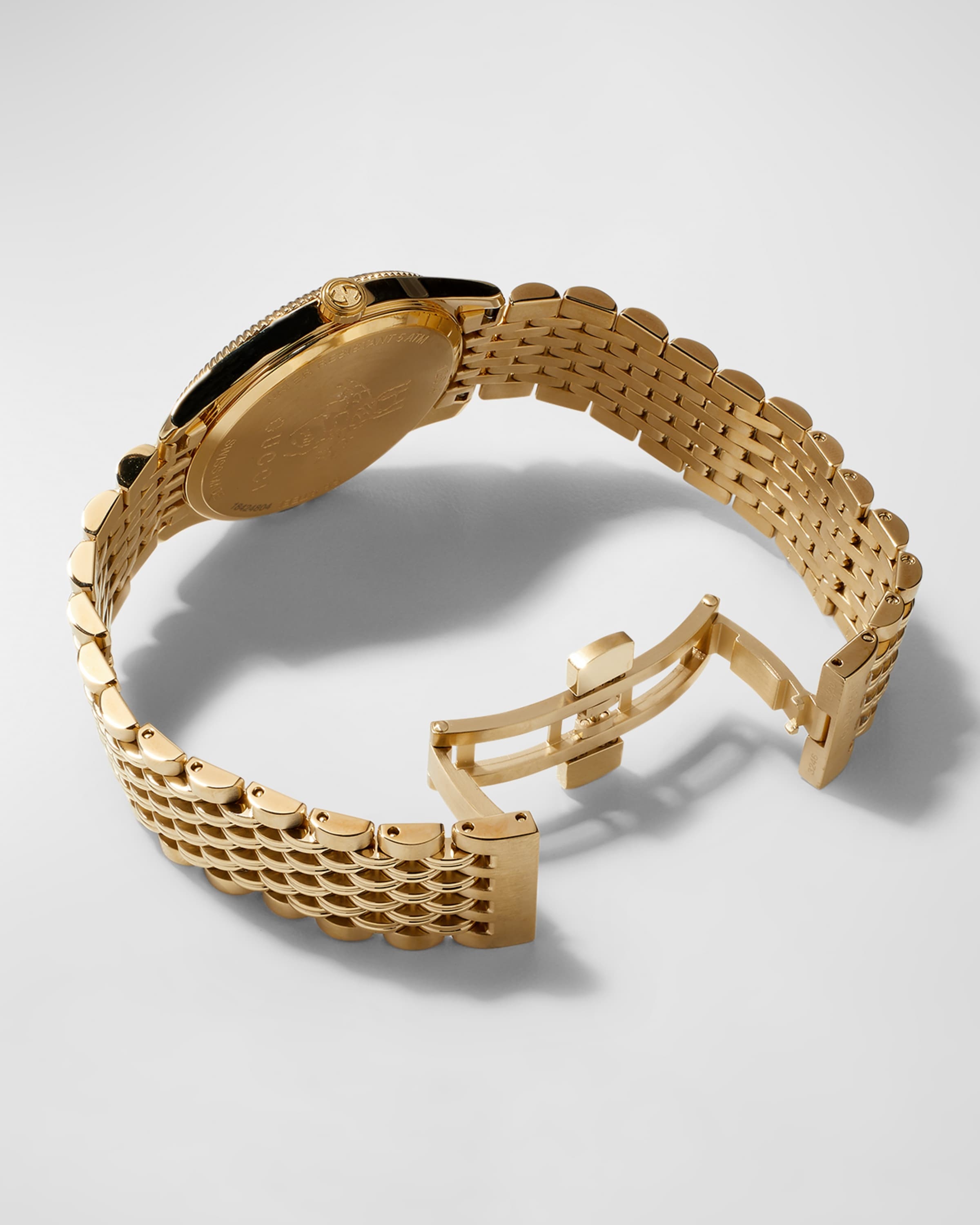 GUCCI 36mm G-Timeless Bee Watch with Bracelet Strap, Gold/Silver サンプル