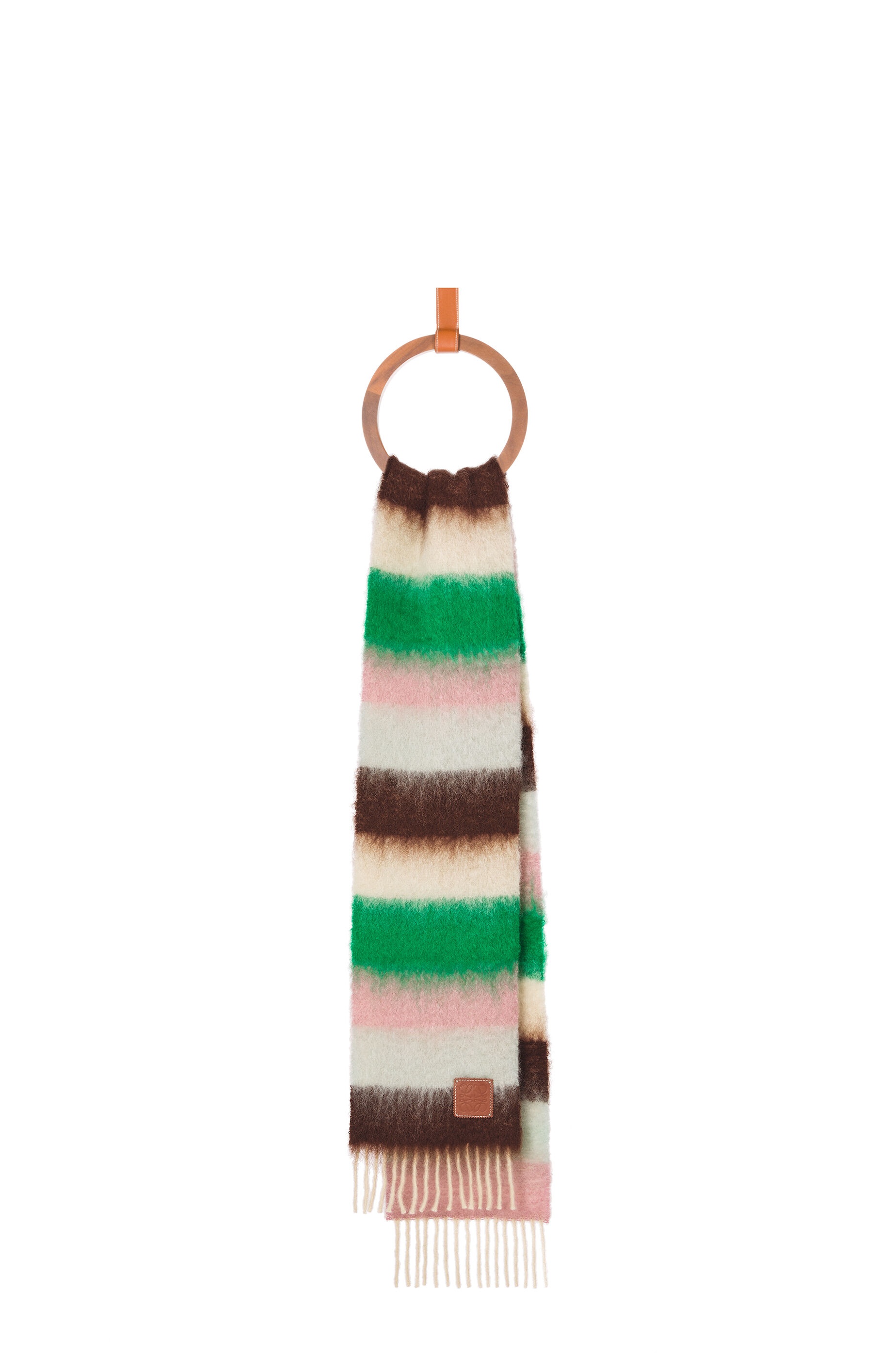Striped scarf in mohair - 1