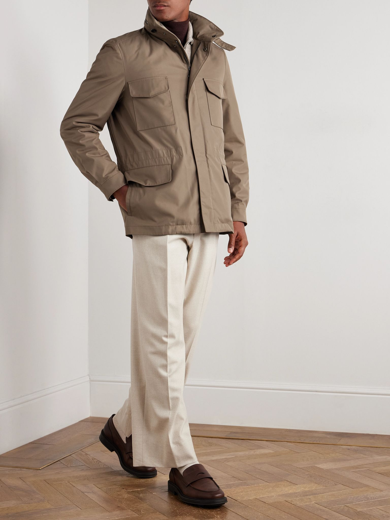 Traveller Slim-Fit Shell Jacket Brown - 2