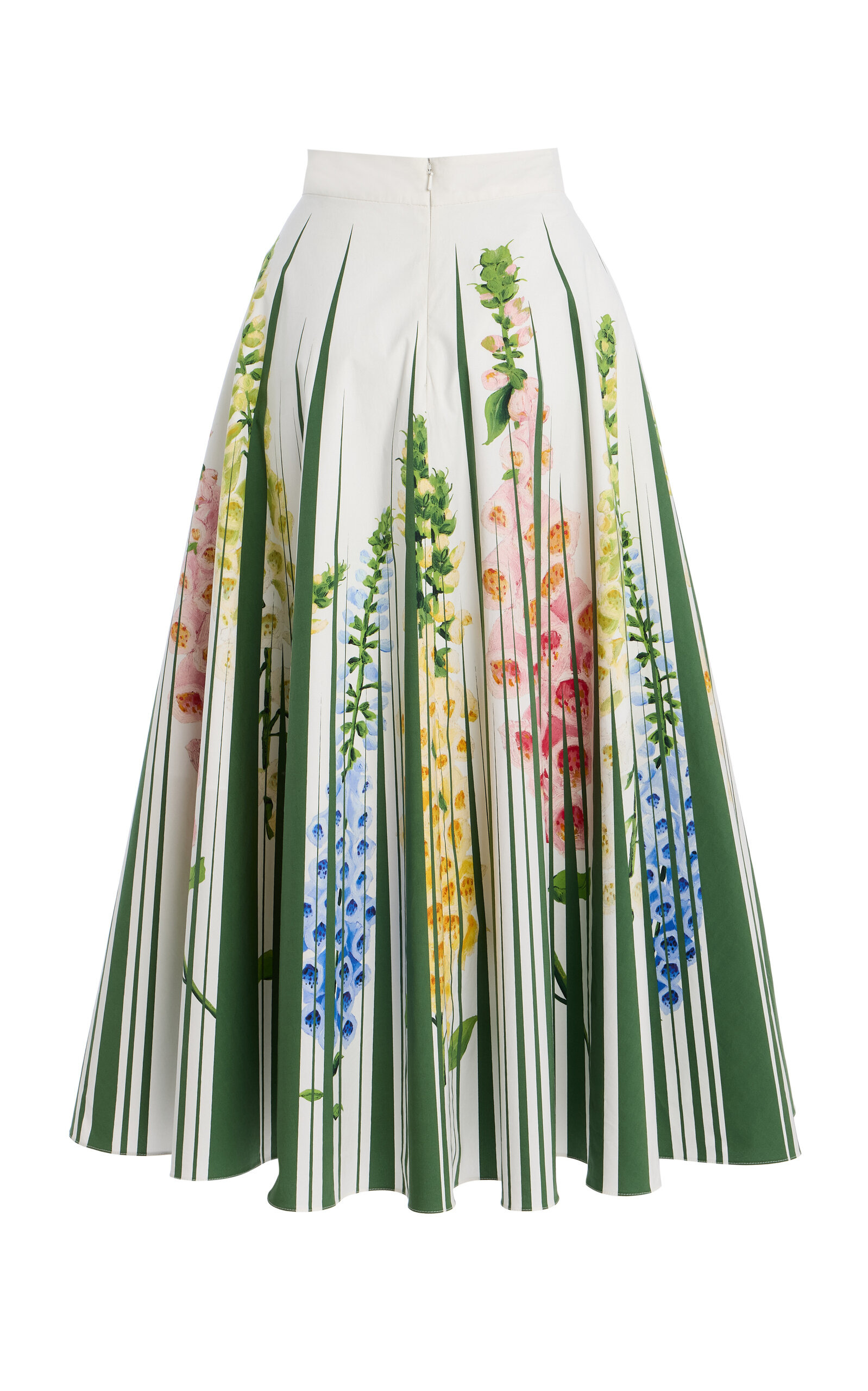 Foxglove-Printed Cotton-Poplin Midi Skirt multi - 5