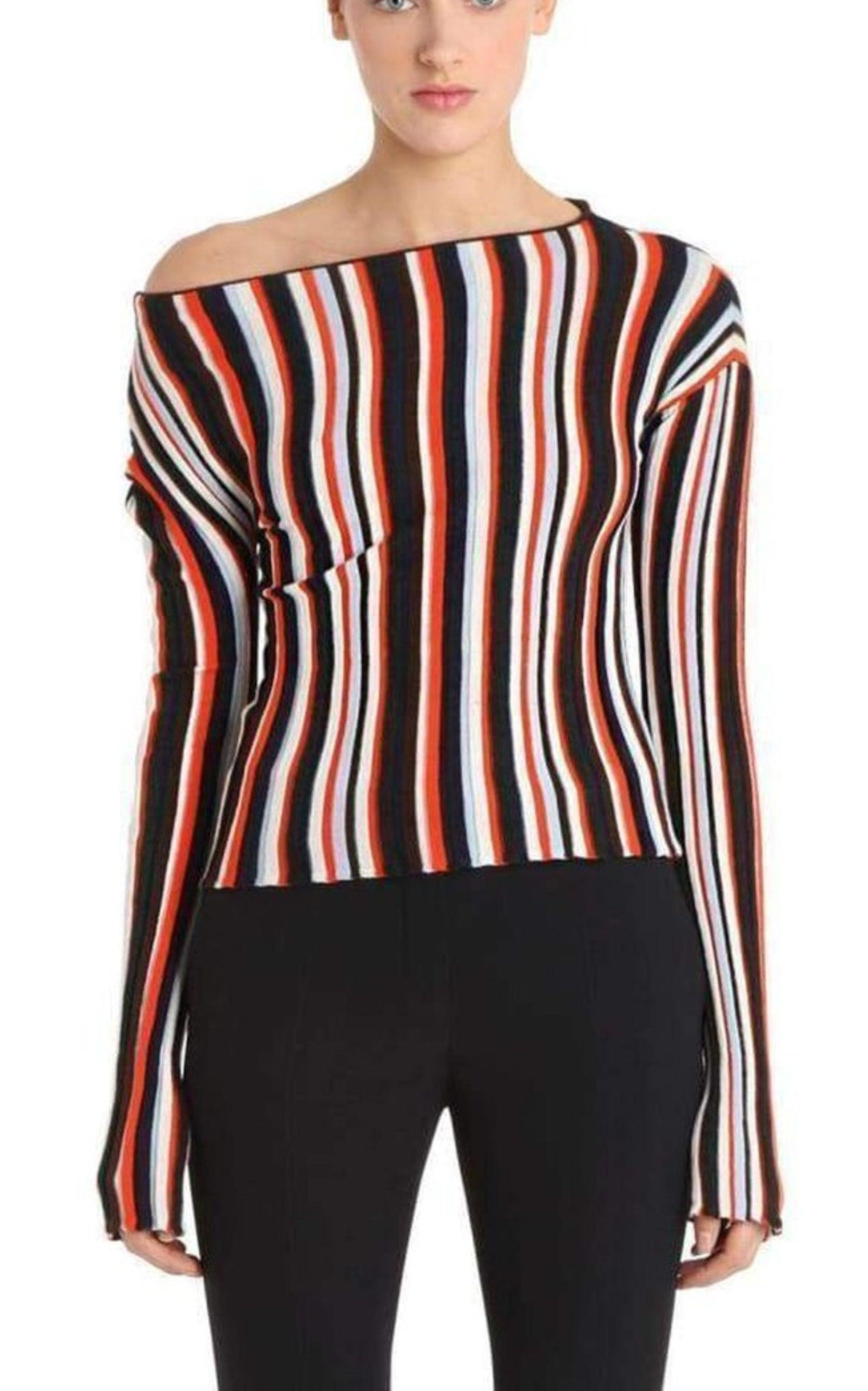 La Maille Striped Wool Knit Top - 2