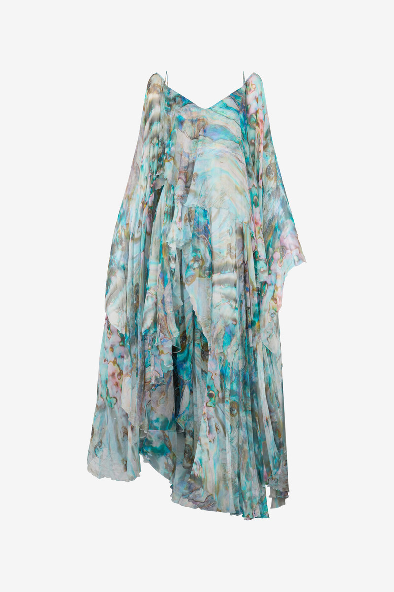Mermaid Print Long Dress 1