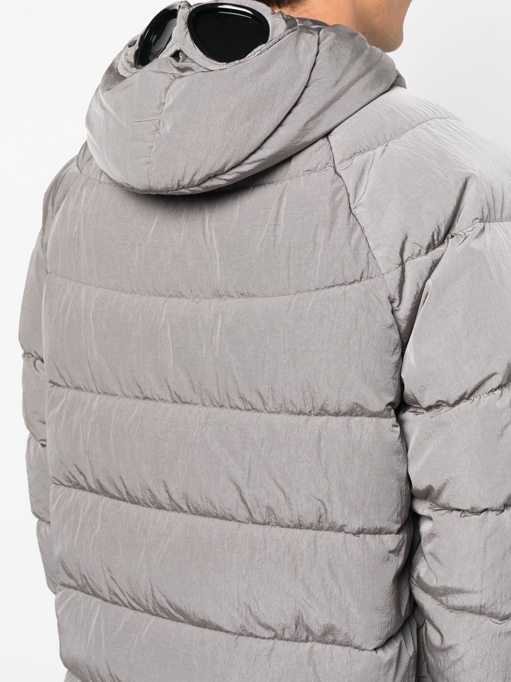 padded zip-up down jacket - 5