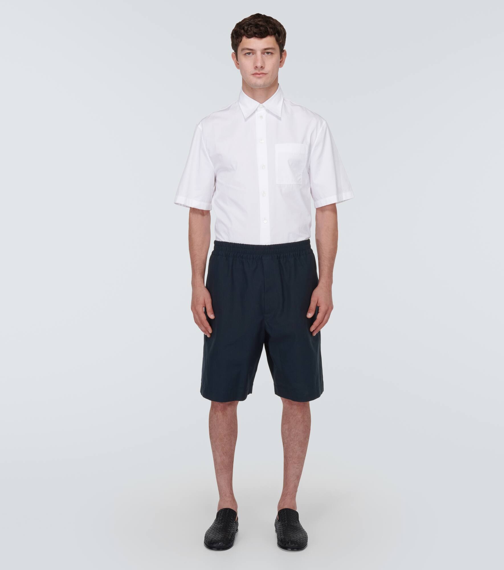 Cotton canvas shorts - 2