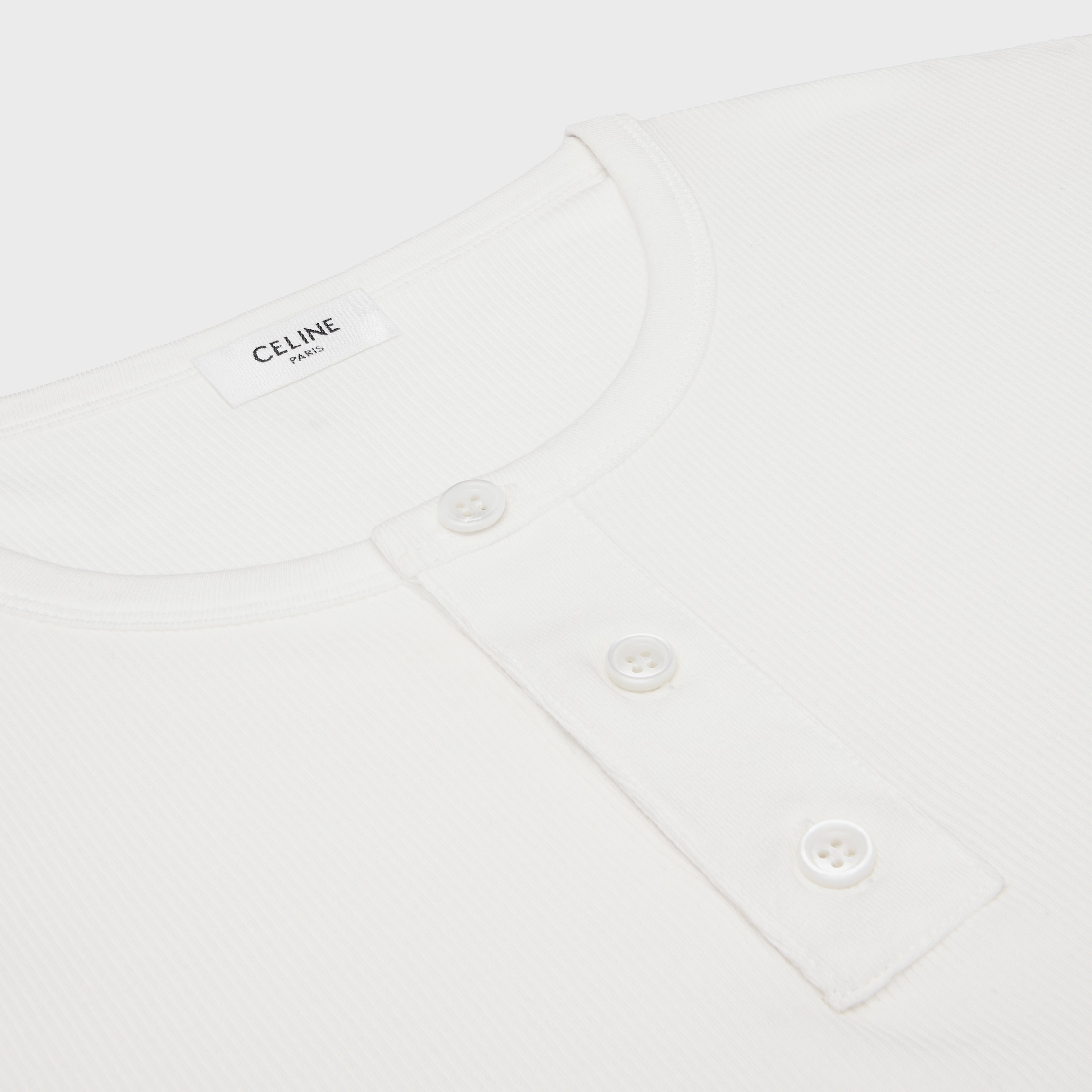 long sleeved t-shirt IN RIBBED COTTON JERSEY - 3