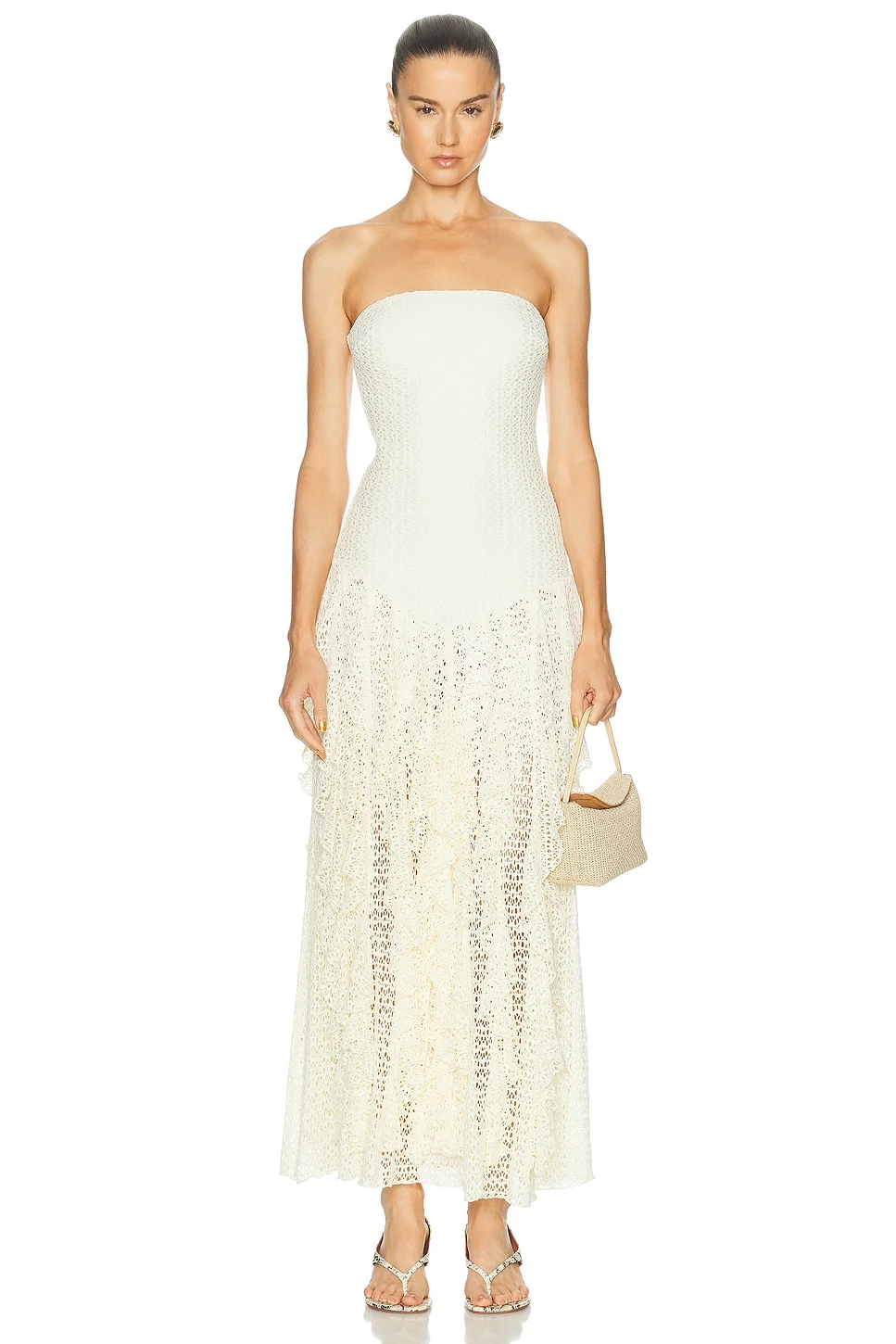 Ayla Fringe Strapless Maxi Dress - 1