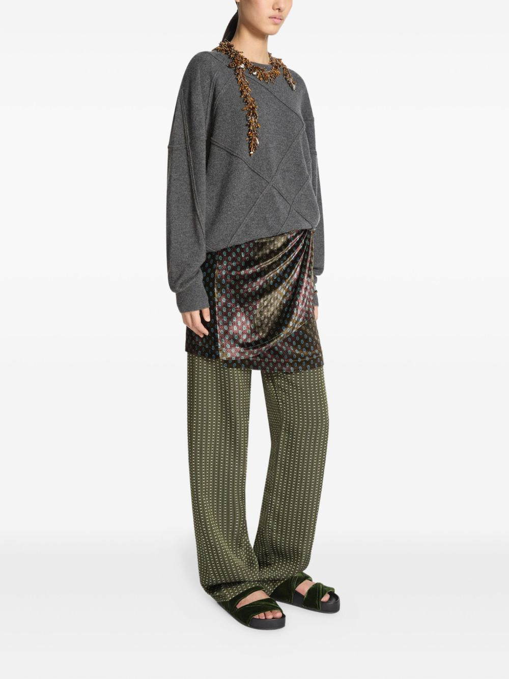 quilted cashmere sweater - 3