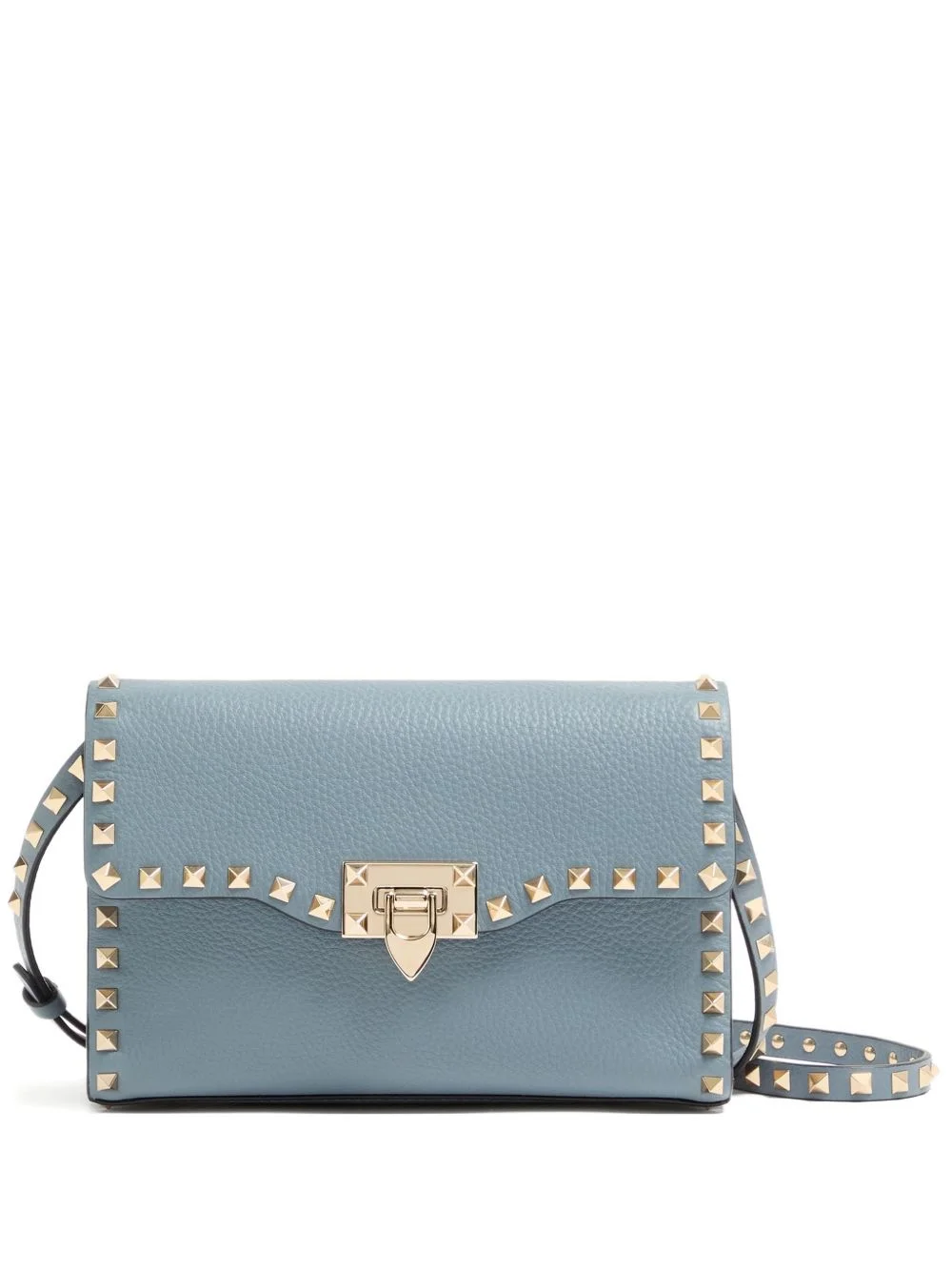 small Rockstud grained shoulder bag - 1