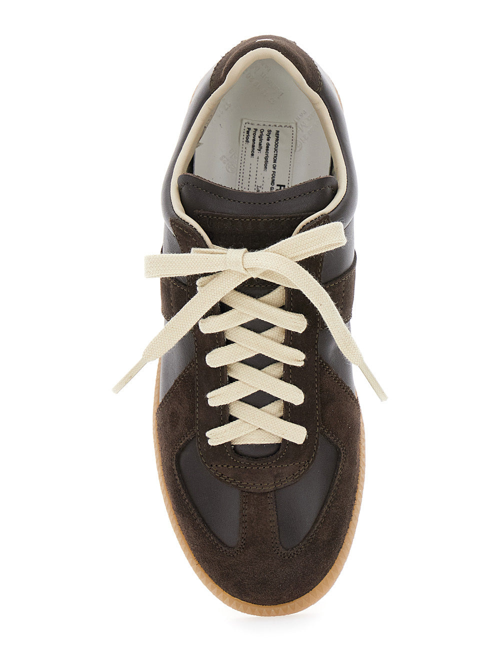 Maison Margiela Women 'Replica' Brown Low Top Sneakers In Suede And Leather Woman - 4