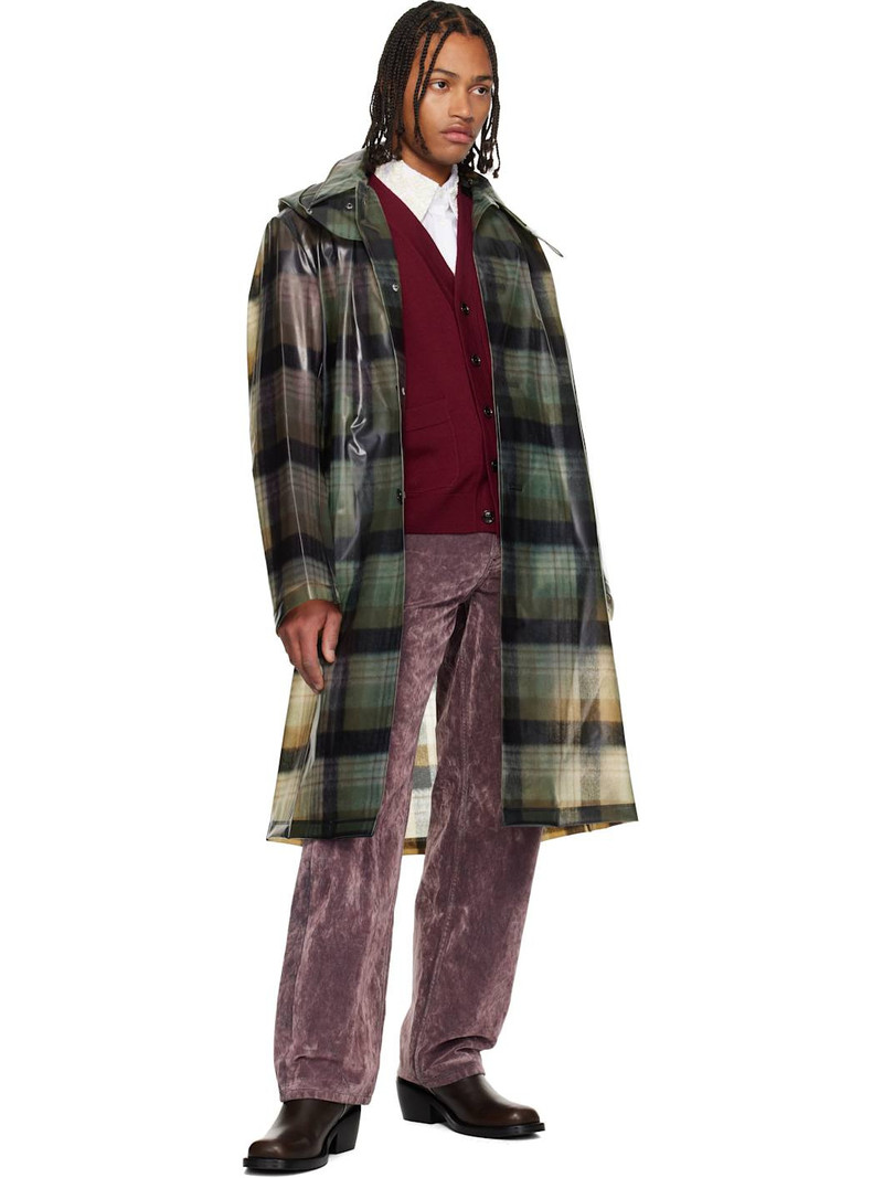 Dries Van Noten Green Loose Fit Mac Raincoat outlook