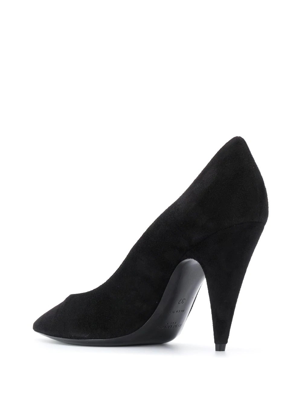 cone heel pointed toe pumps - 3