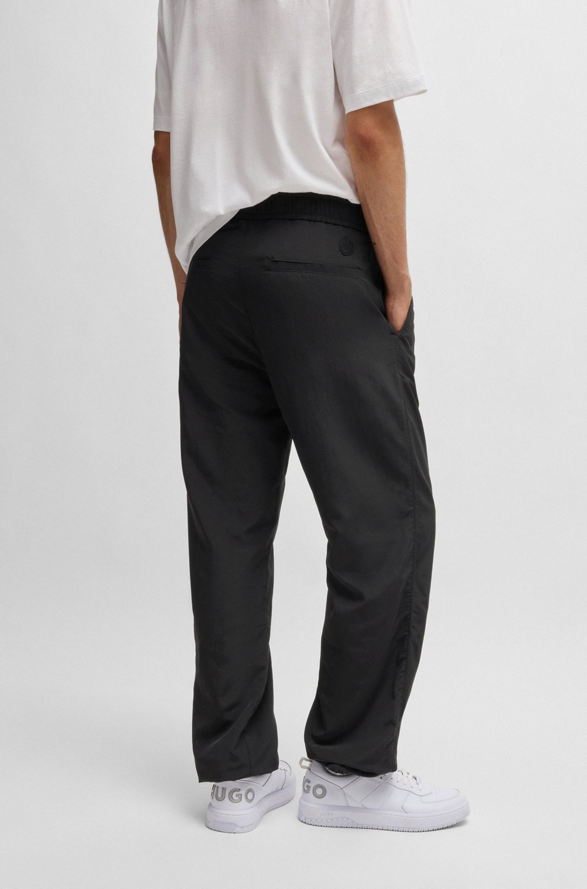 WATER-REPELLENT TROUSERS WITH ADJUSTABLE BELT - 4