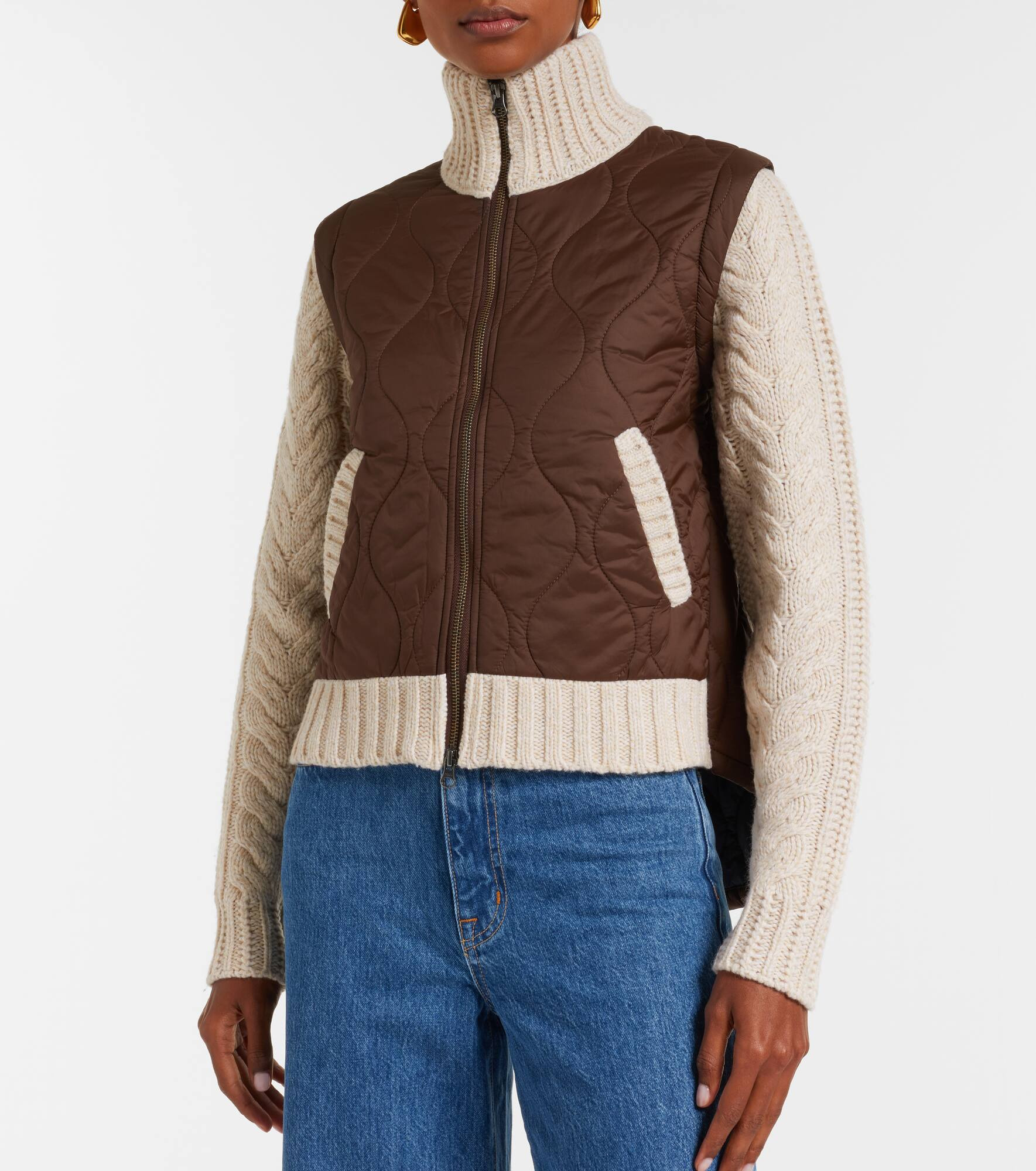 Patra quilted wool-trimmed jacket - 6
