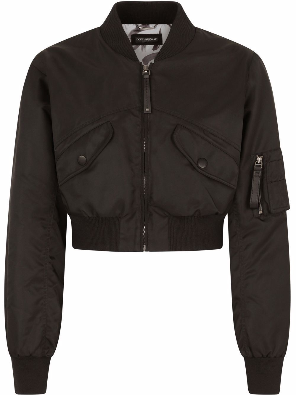 cropped bomber jacket - 1