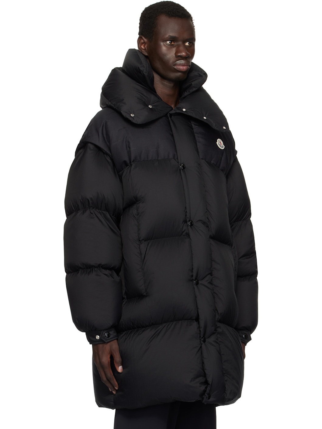 Black Verone Long Reversible Down Jacket - 2