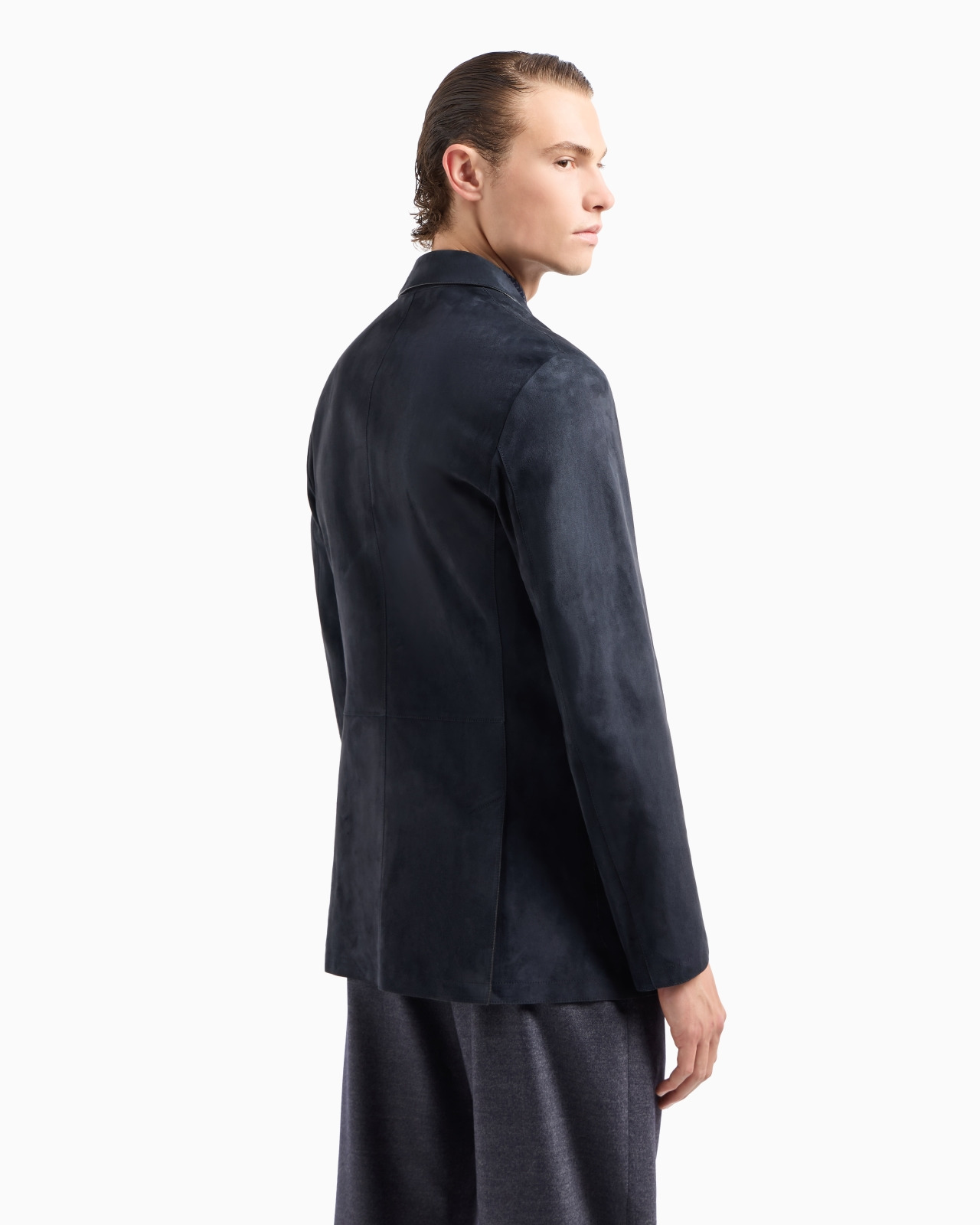 Single-breasted jacket in suede - 3