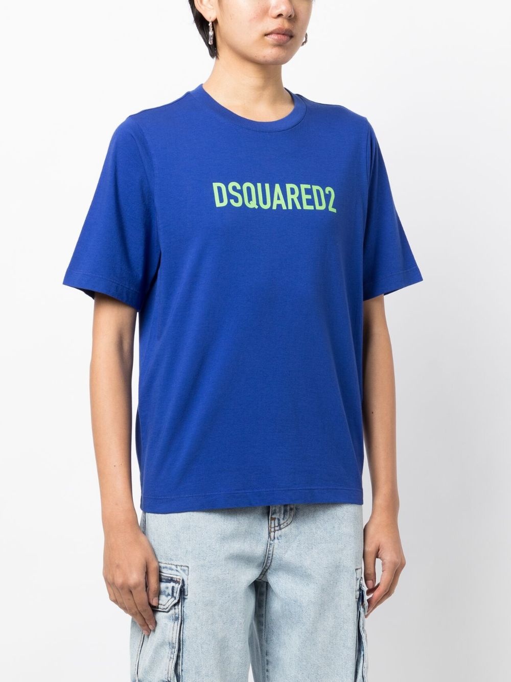 logo-print cotton T-shirt - 3