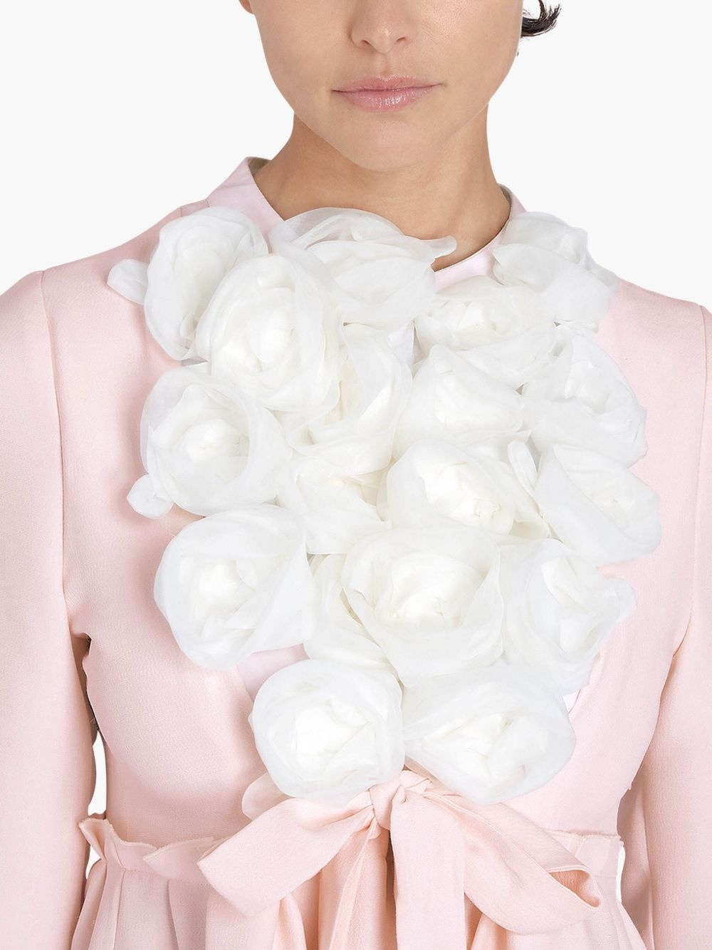 floral-appliqué dress - 6