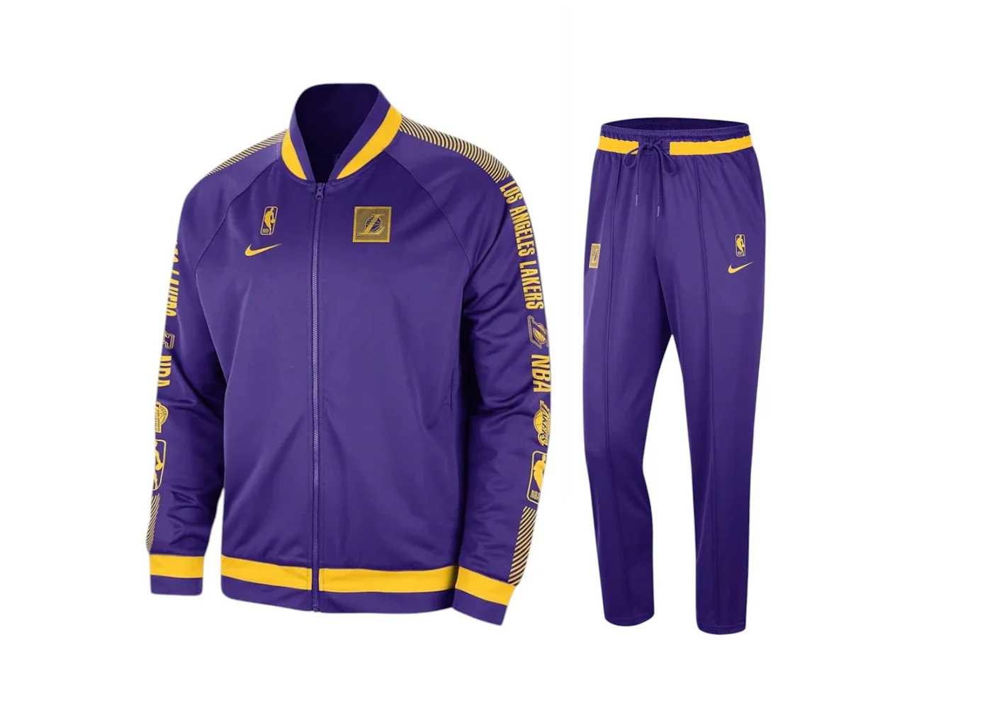 Nike NBA Lakers Starting 5 Courtside Tracksuit Purple/Yellow - 1