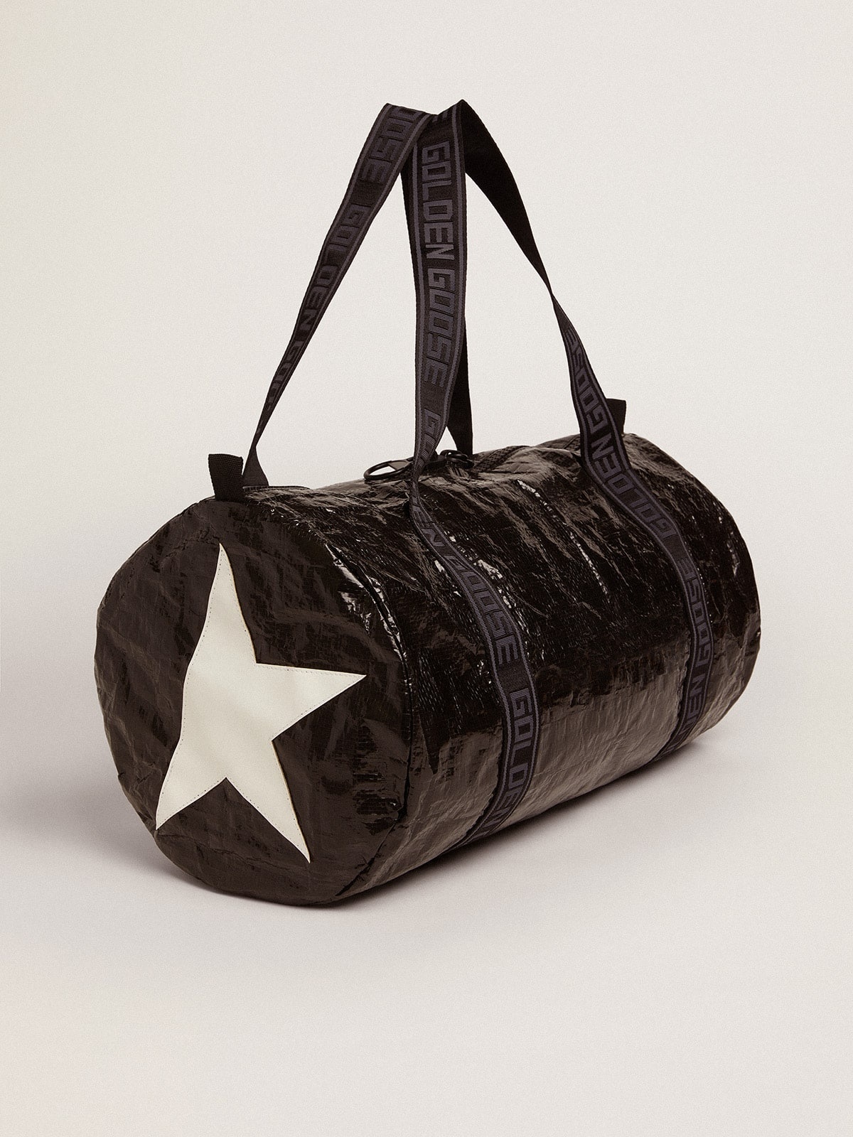 Star Collection black duffle bag with side white stars - 2