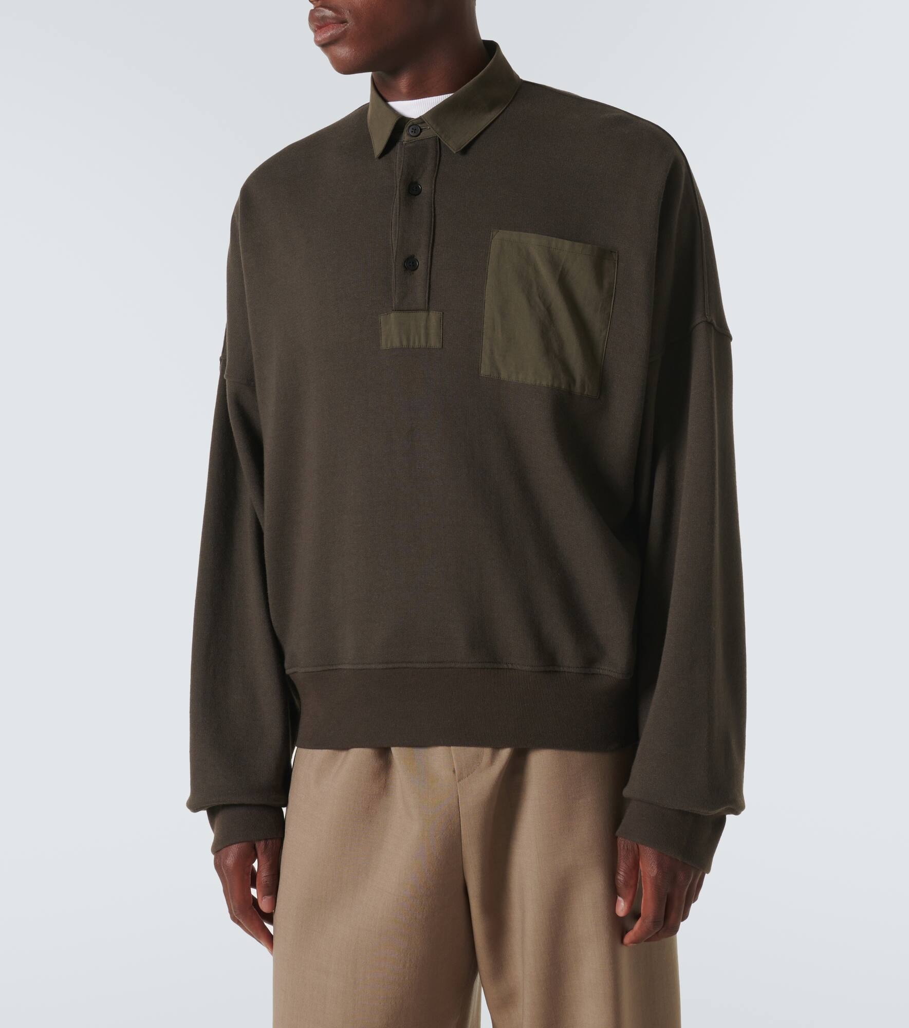 Dende cotton and cashmere polo shirt - 3