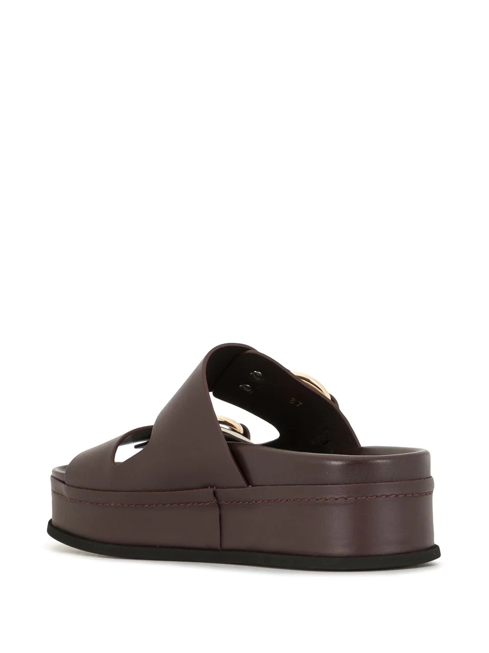 Freida double-buckle platform slides - 3