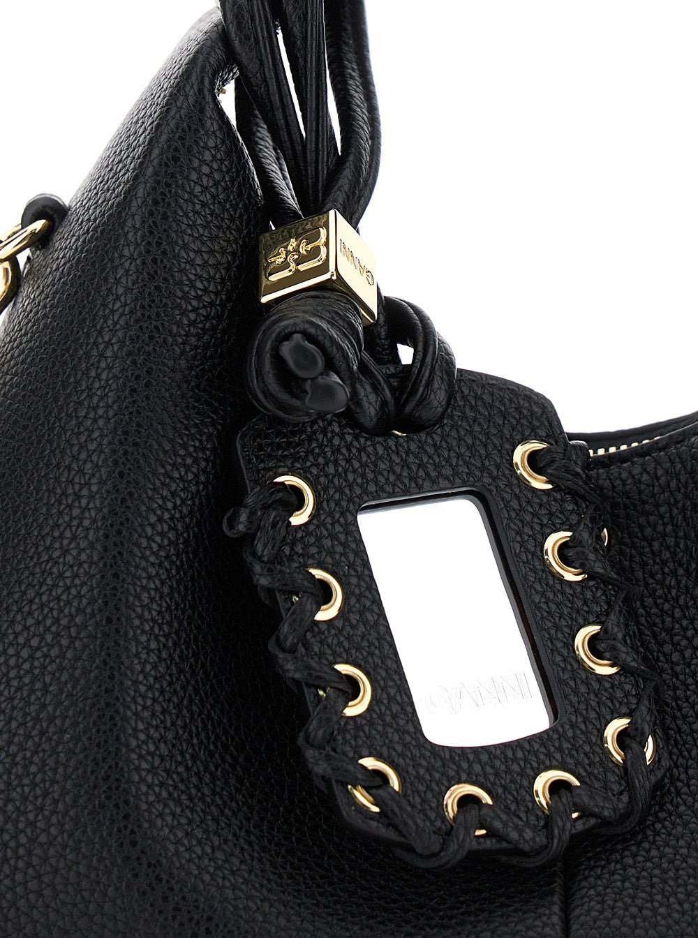 Ganni Women Hobo Mini Grained - 5