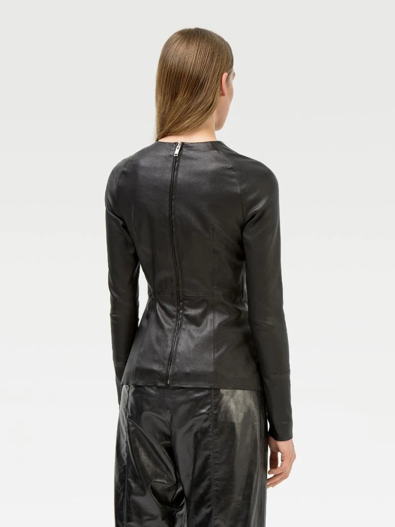 STRETCH LEATHER TOP - 5