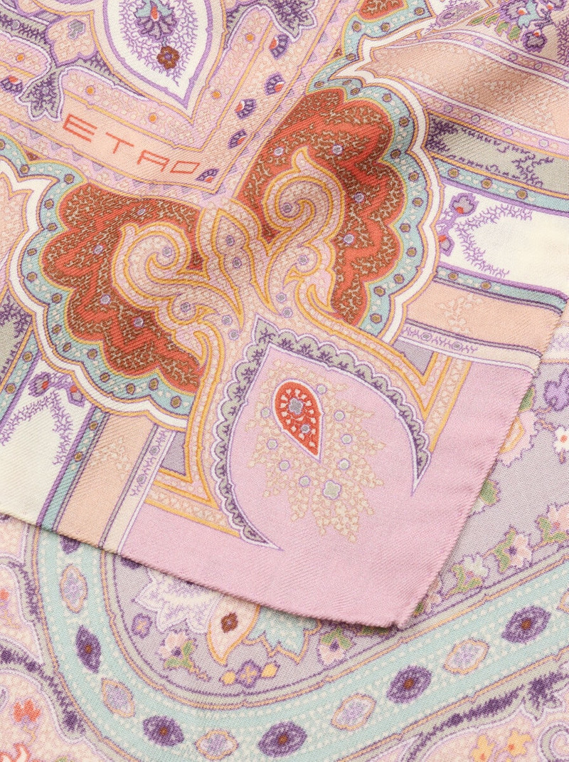 Etro WOOL AND SILK SHAWL WITH PLACED PRINT outlook
