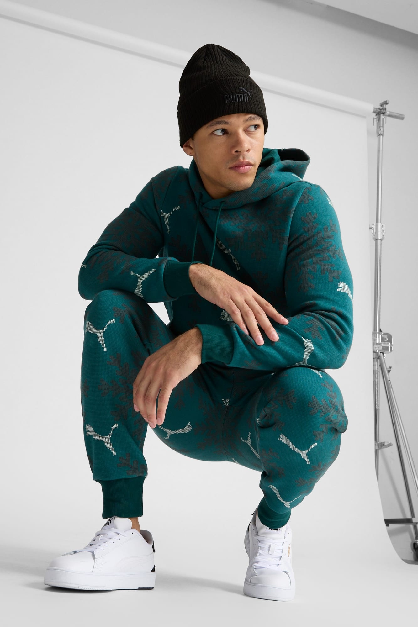 PUMA Logo Ribbed Cuff Beanie 3