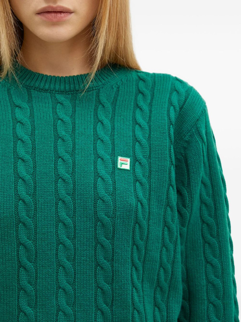 cable-knit logo sweater 5
