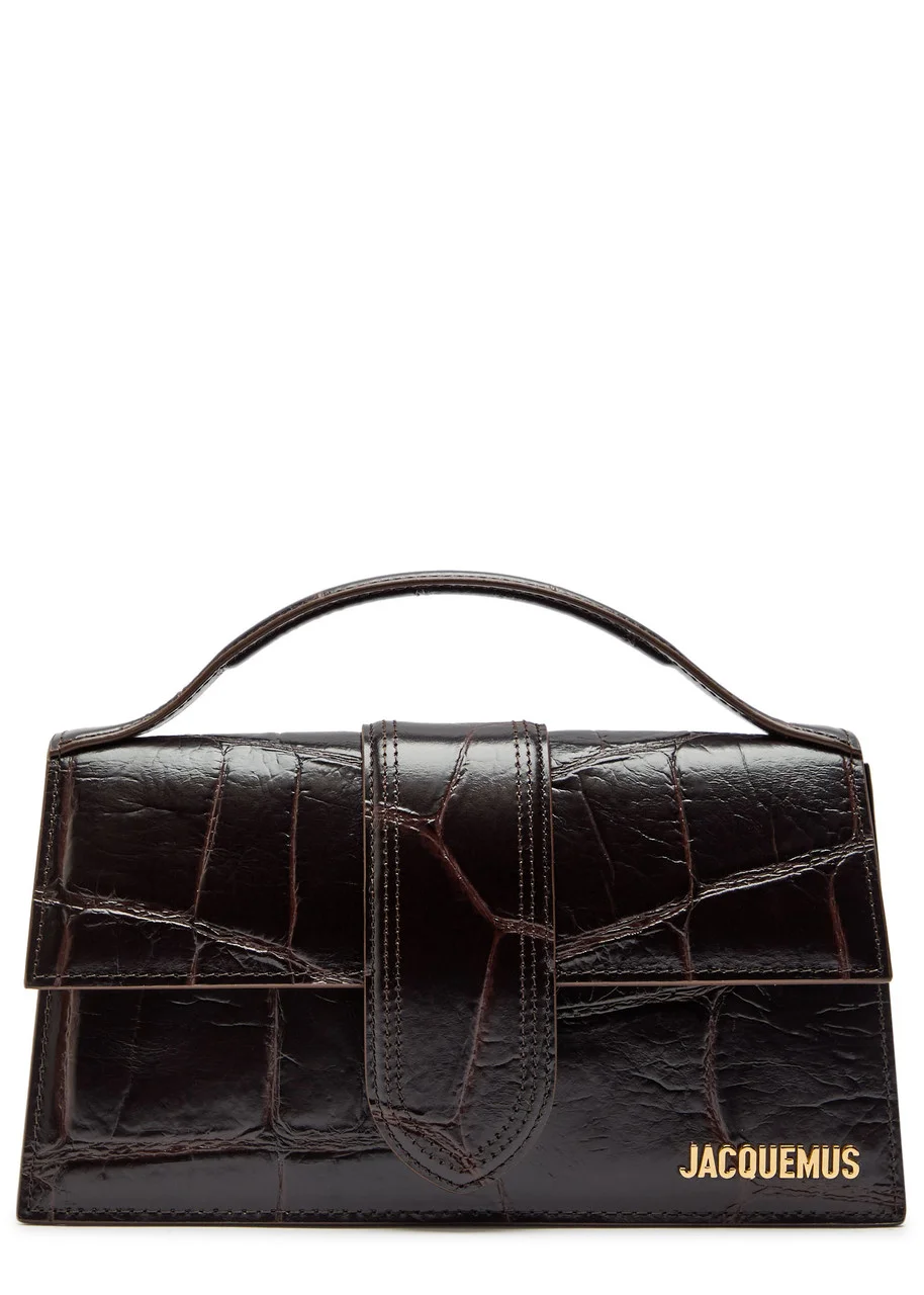 Jacquemus Le Grande Bambino Crocodile-effect Leather top Handle bag - 1