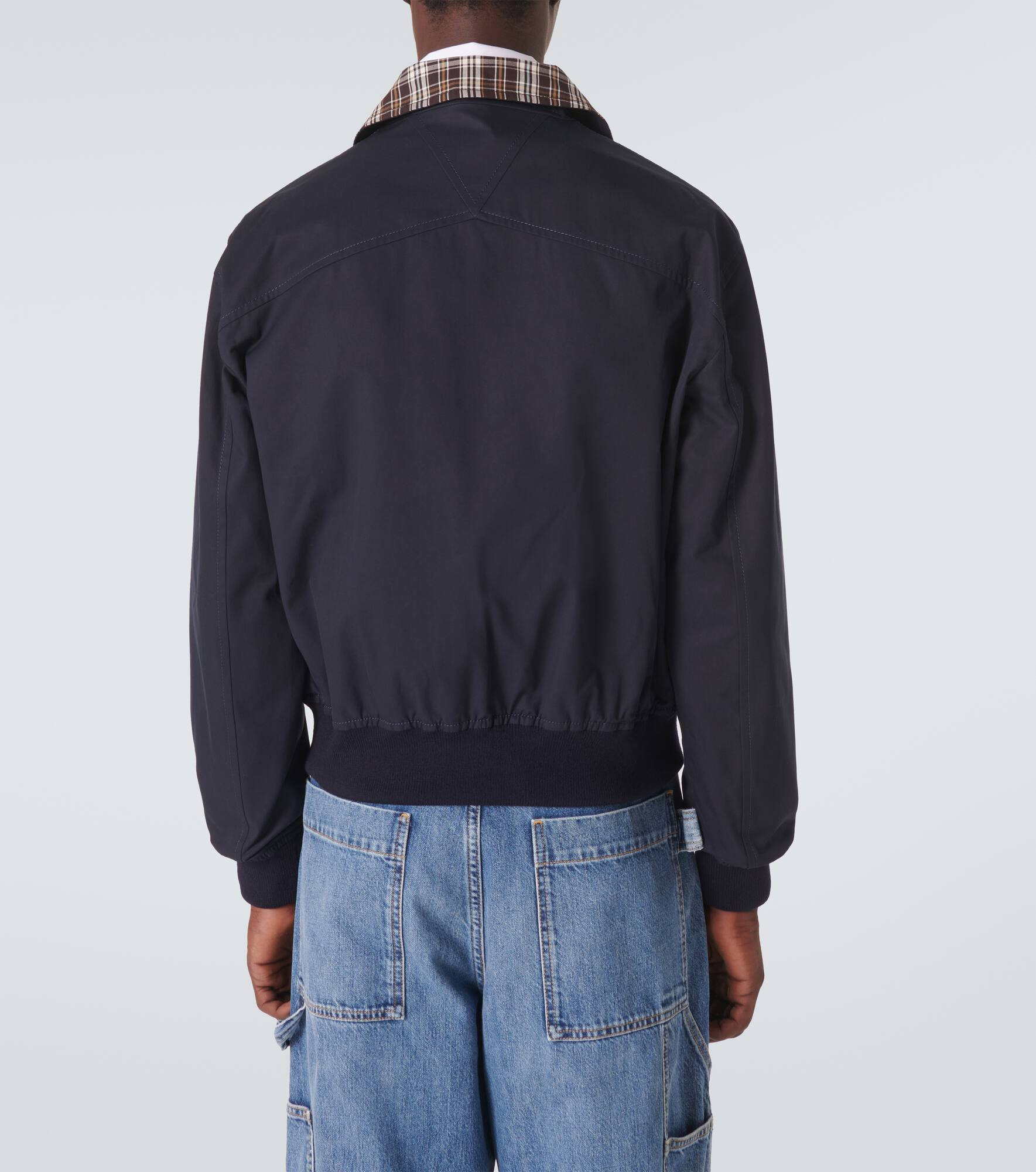 Reversible checked cotton blouson - 4