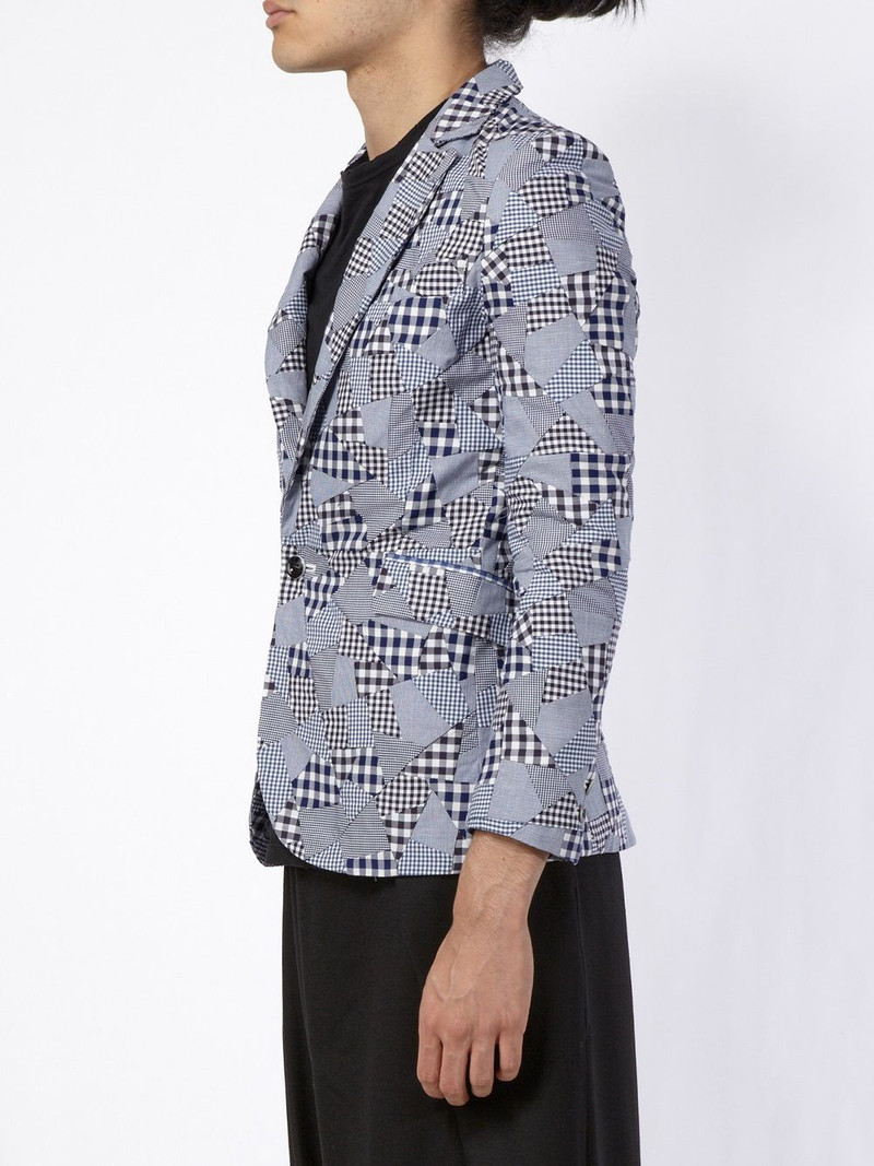 Gingham patch blazer 3