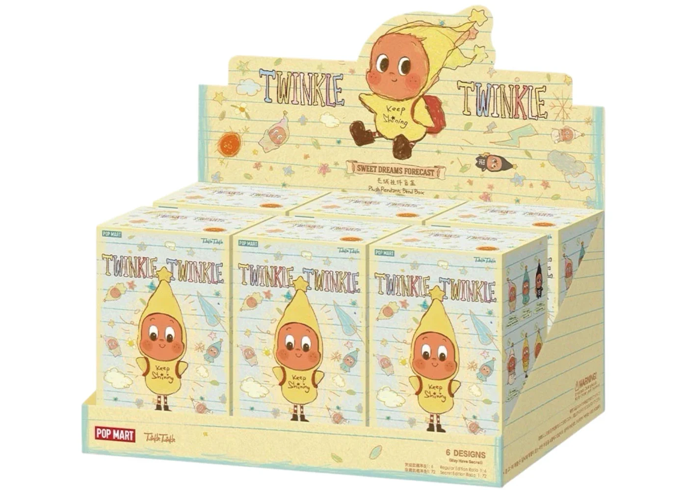 Pop Mart Twinkle Twinkle Sweet Dreams Forecast Series Plush Pendant Sealed Case (6 Blind Box) - 1