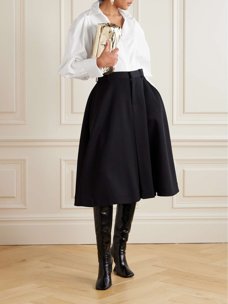 CAROLINA HERRERA Cotton-blend poplin shirt White outlook