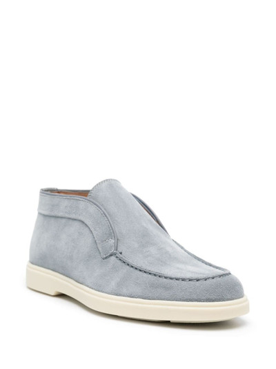 Santoni slip-on suede boots outlook