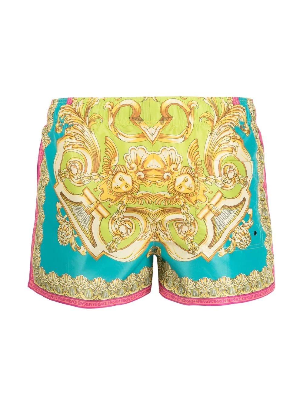 baroque-print drawstring swim shorts - 2