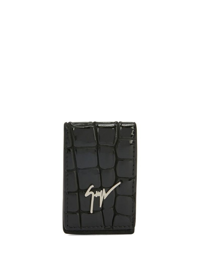 Albert logo-plaque cardholder - 1