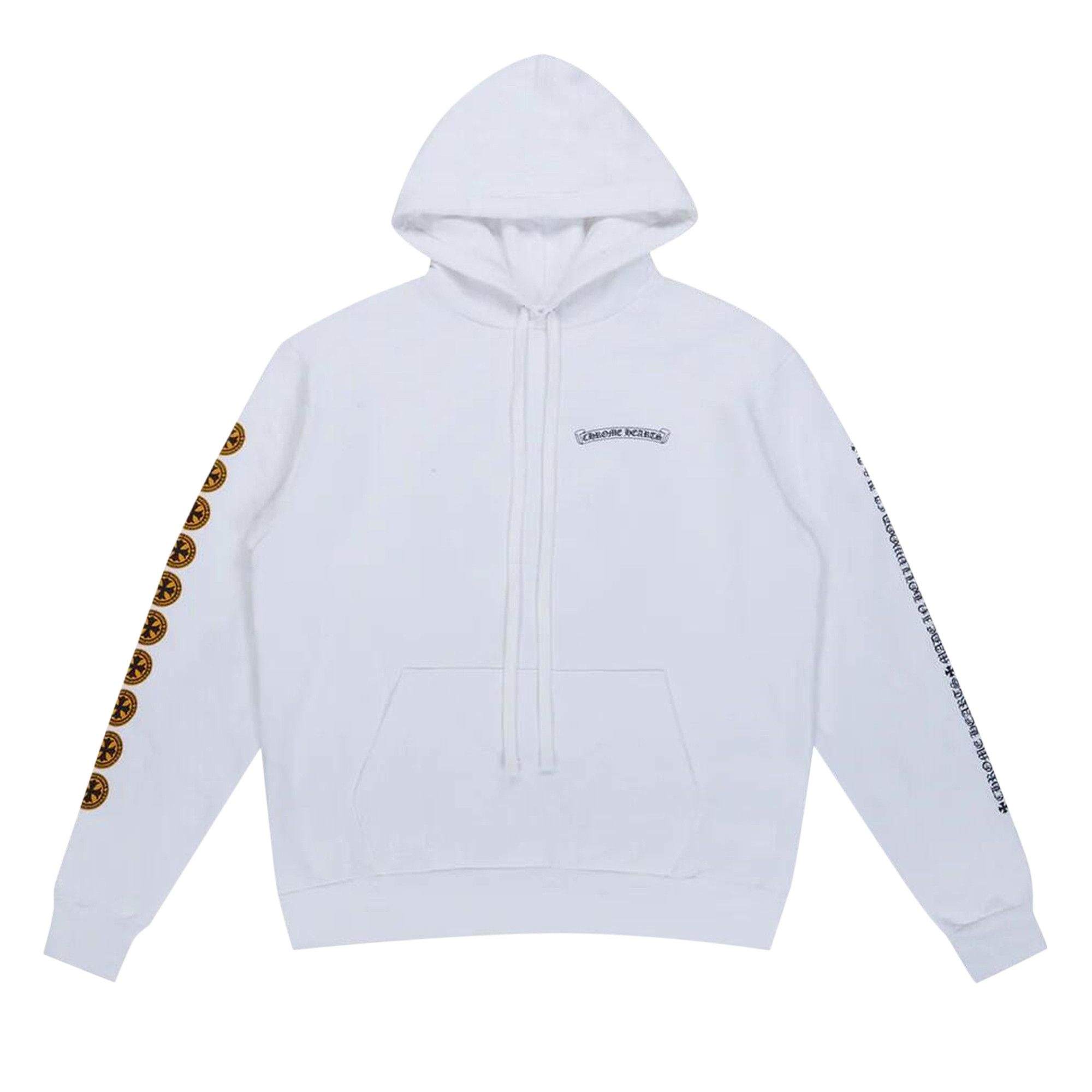 Chrome Hearts Cross Sweatshirt 'White/Yellow' - 1