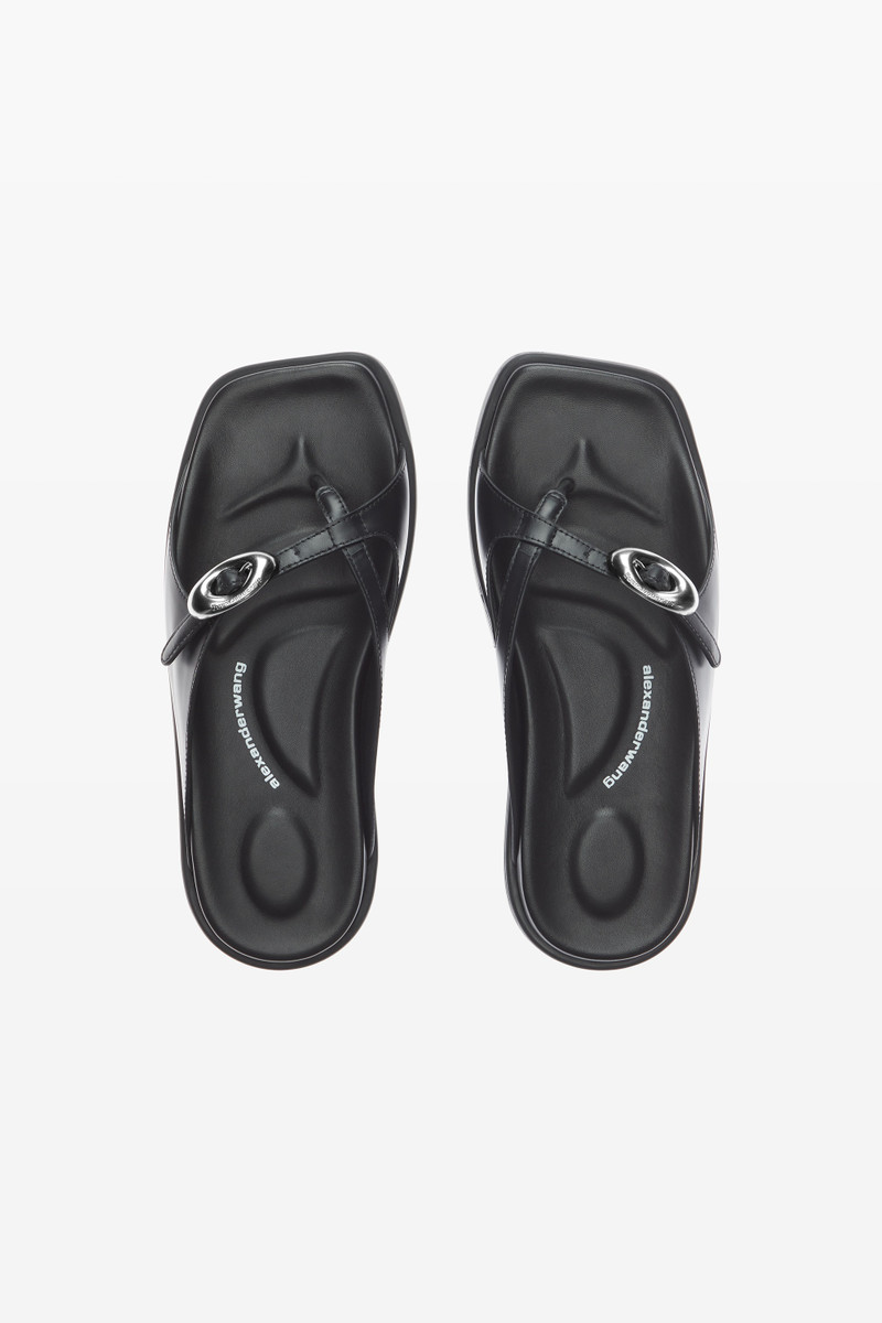 Dome Flatform Leather Sandal 6