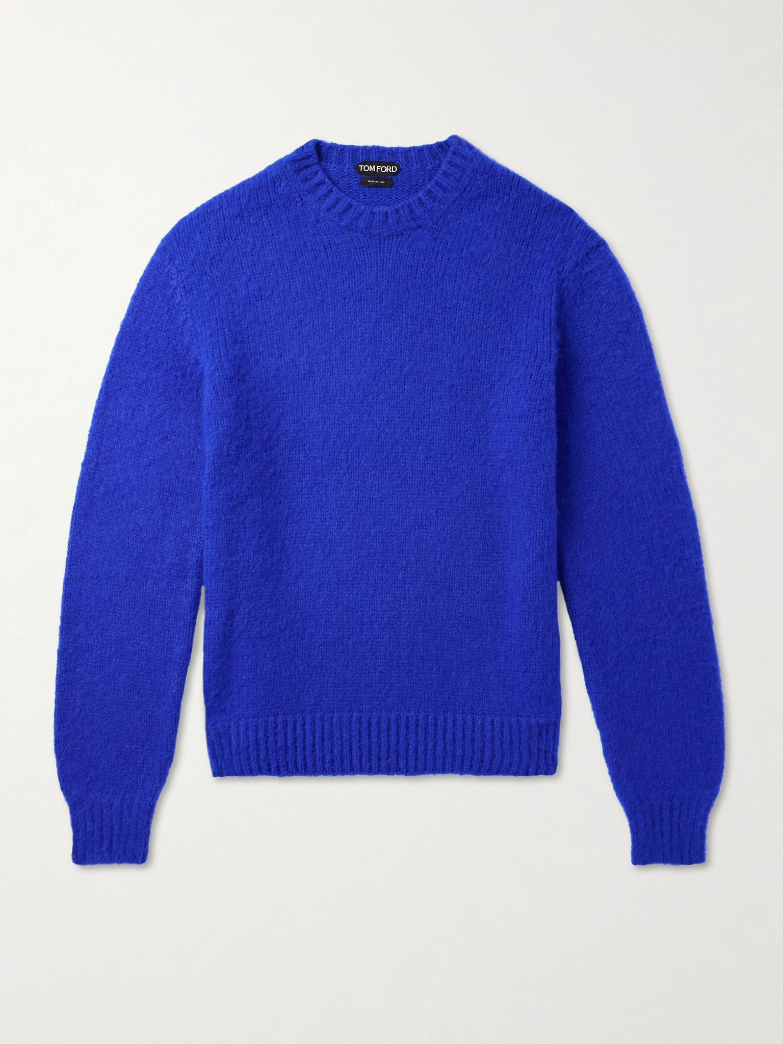 Brushed-Cashmere Sweater Blue - 1