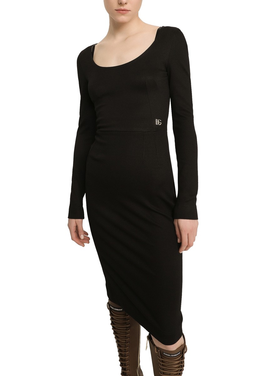 Midi Sheath Dress In Milano Knit - 2