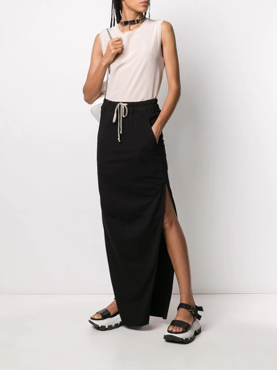 Rick Owens DRKSHDW drawstring draped front skirt outlook